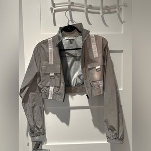 Reflective Cropped Jacket and Joggers